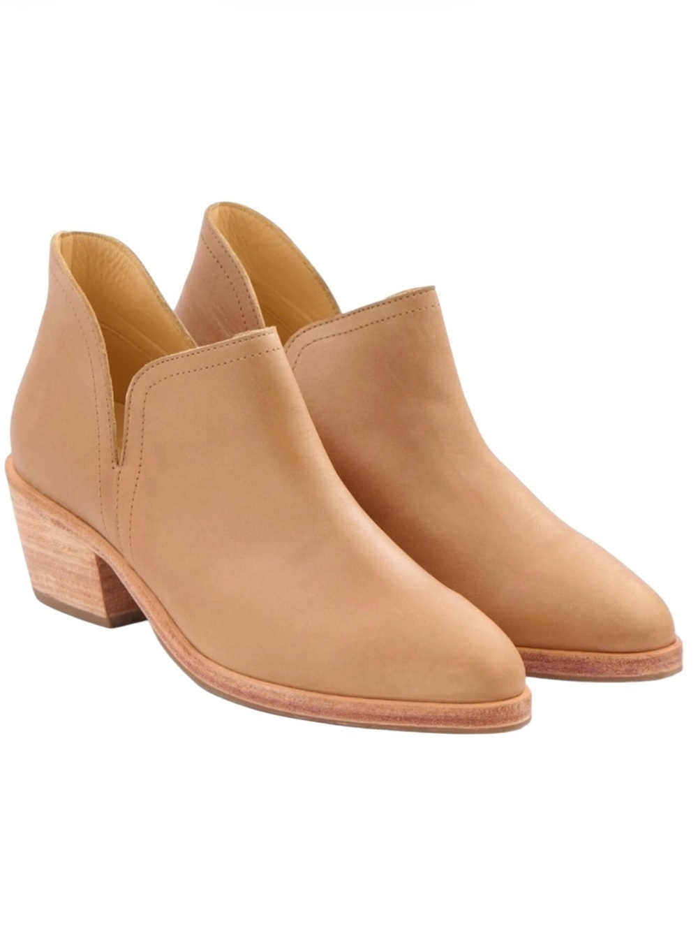 Nisolo Mia Everyday Leather Ankle Bootie Almond Size 6